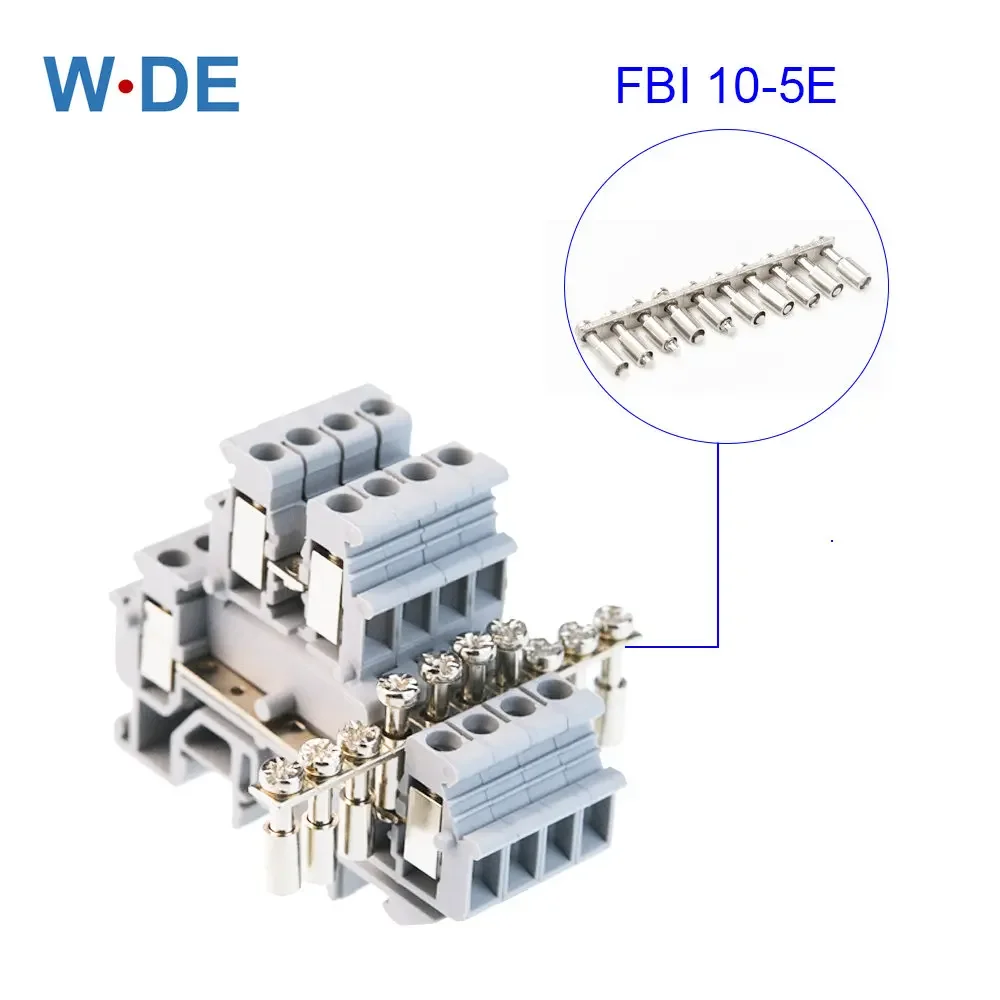 1 Piece FBI 10-5E Fixed Bridge UK Type Terminal Block Accessories For MBKKB2.5 UKK3 UKK5 UKKB3 UKKB5 Din Rail Terminal Blocks