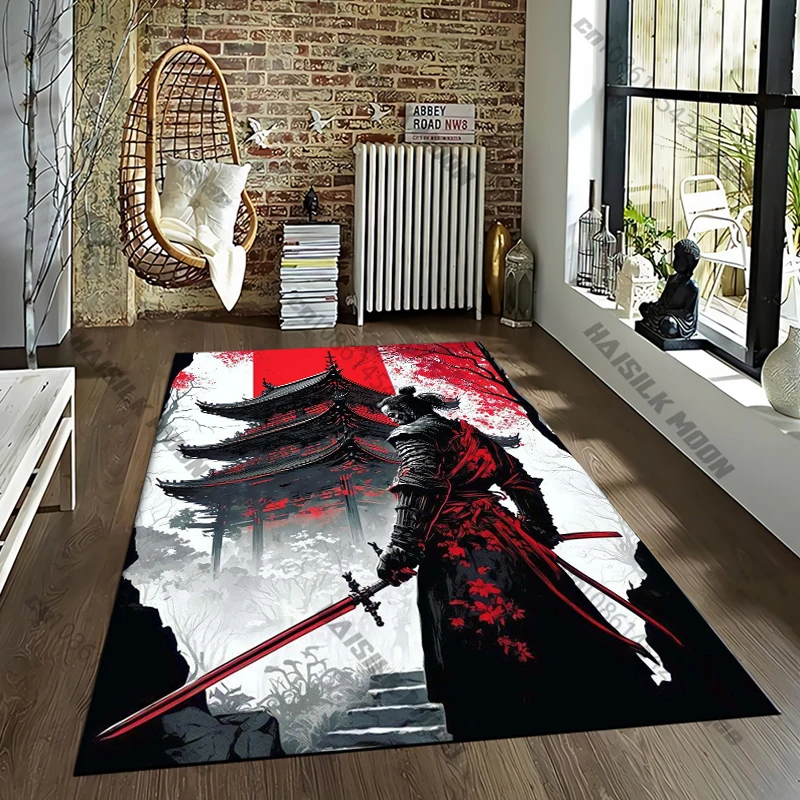 15 Size Samurai Spirits Carpet for Living Room Home Decor Large Area Rug Bedroom Floor Rug Non-slip Easy Washable Mat