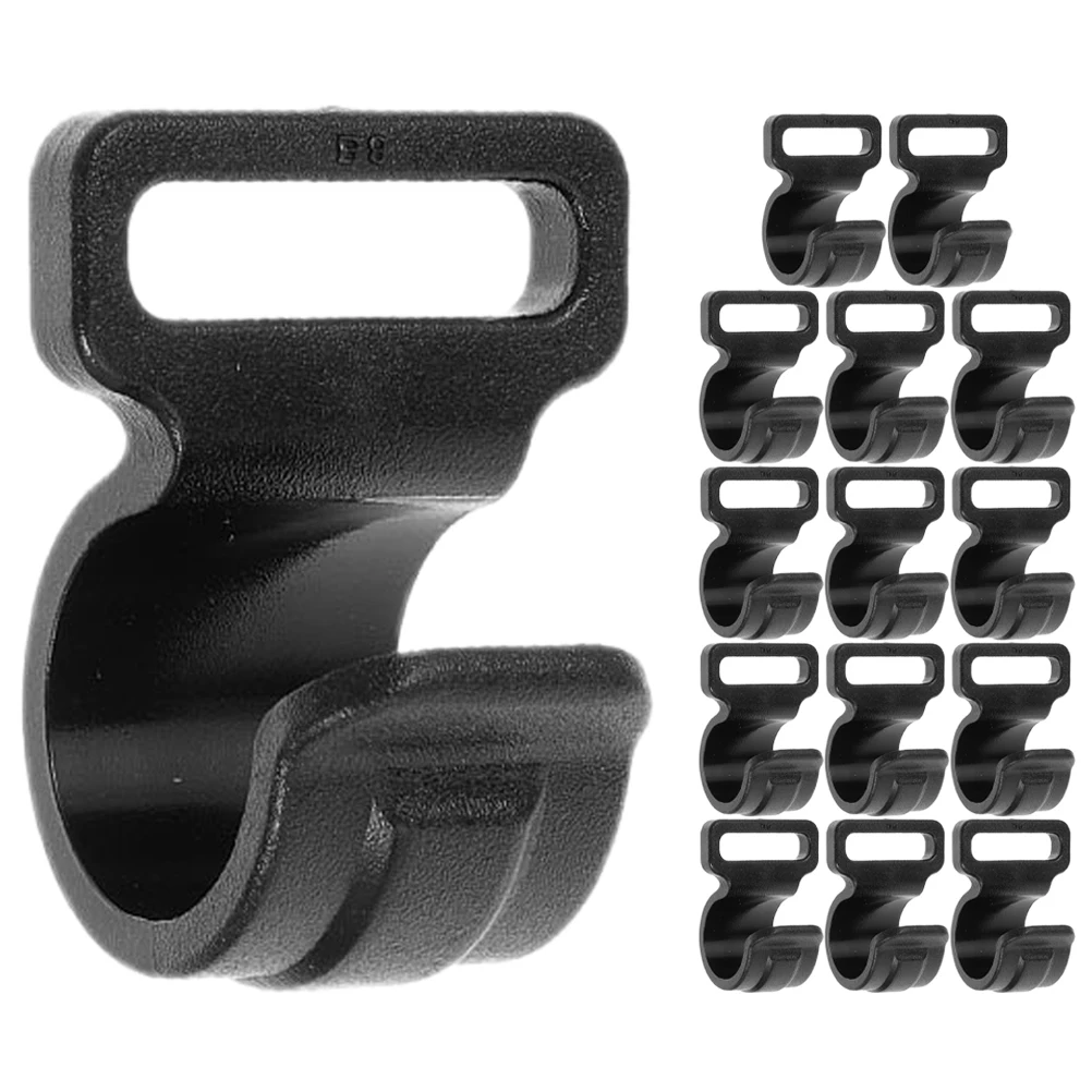 

15Pcs Tent Pole Hooks High Strength Plastic Tent Accessories for Outdoor Fishing Trips Hikes and More Plastic Connection Hooks