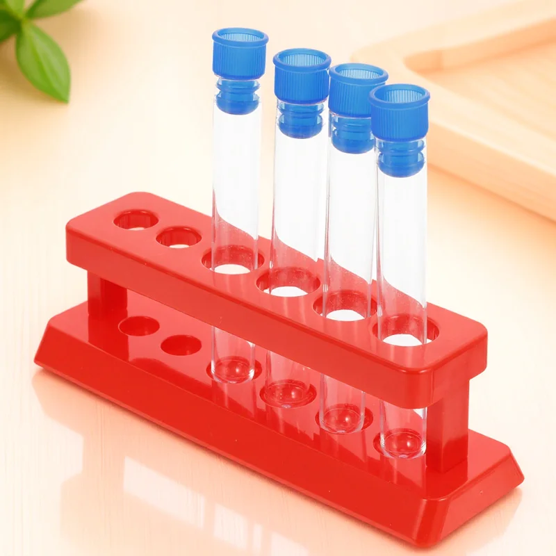 

1Set Plastic Laboratory Tube Rack Six Hole Test Tube Holder Durable Washable Storage for Chemistry Lab Classroom