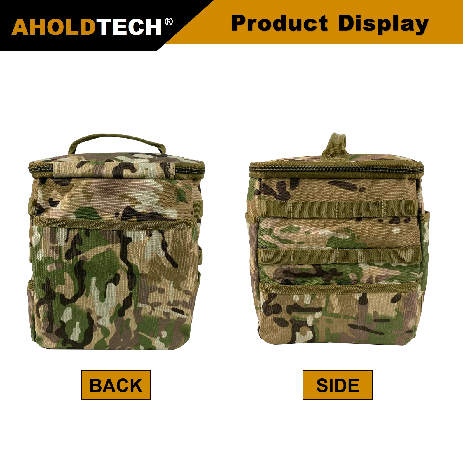 Imagem -03 - Aholdtech-tactical Outdoor Molle Camping Piquenique Bolsa Mochila Impermeável Lancheira Bolsa de Armazenamento de Alimentos Portátil Grande Capacidade