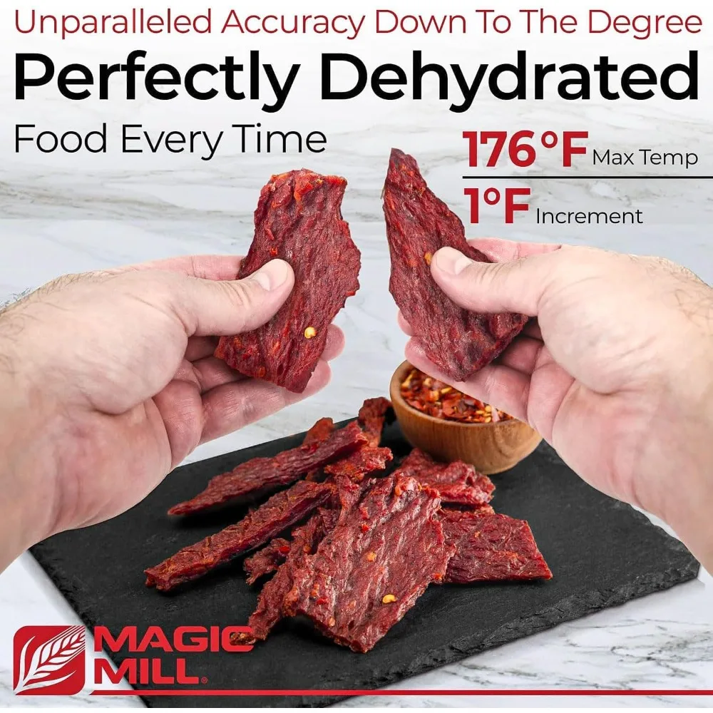 Suszarka do żywności Mill Pro |   7 tac ze stali nierdzewnej |   Suszarka do jerky, przysmakożydła dla psów, ziół, mięsa, wołowiny, owoców |   Utrzymuj W