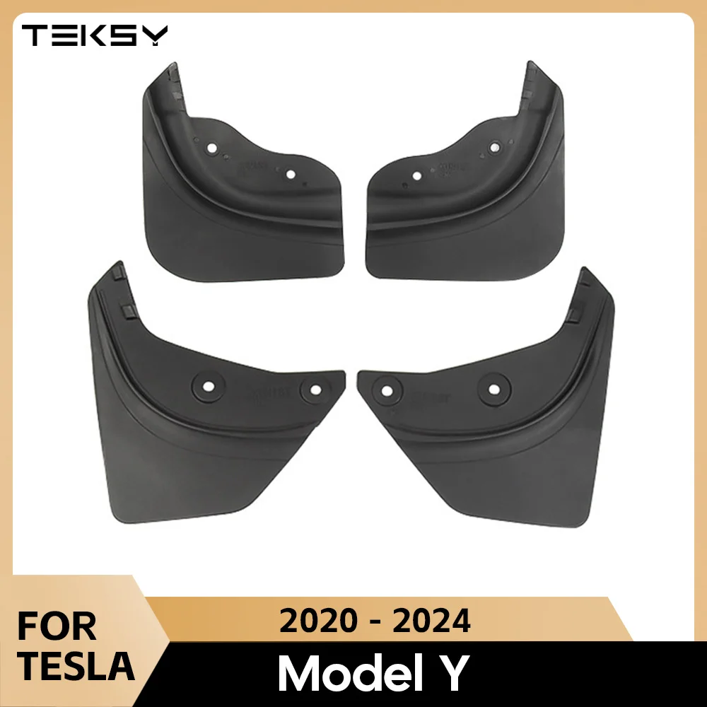 For Tesla Model Y 2021 2022 2023 2024 Car Wheel Mud Flaps Splash Guards MudFlaps Front Rear Fender TPE Mudguards Protector