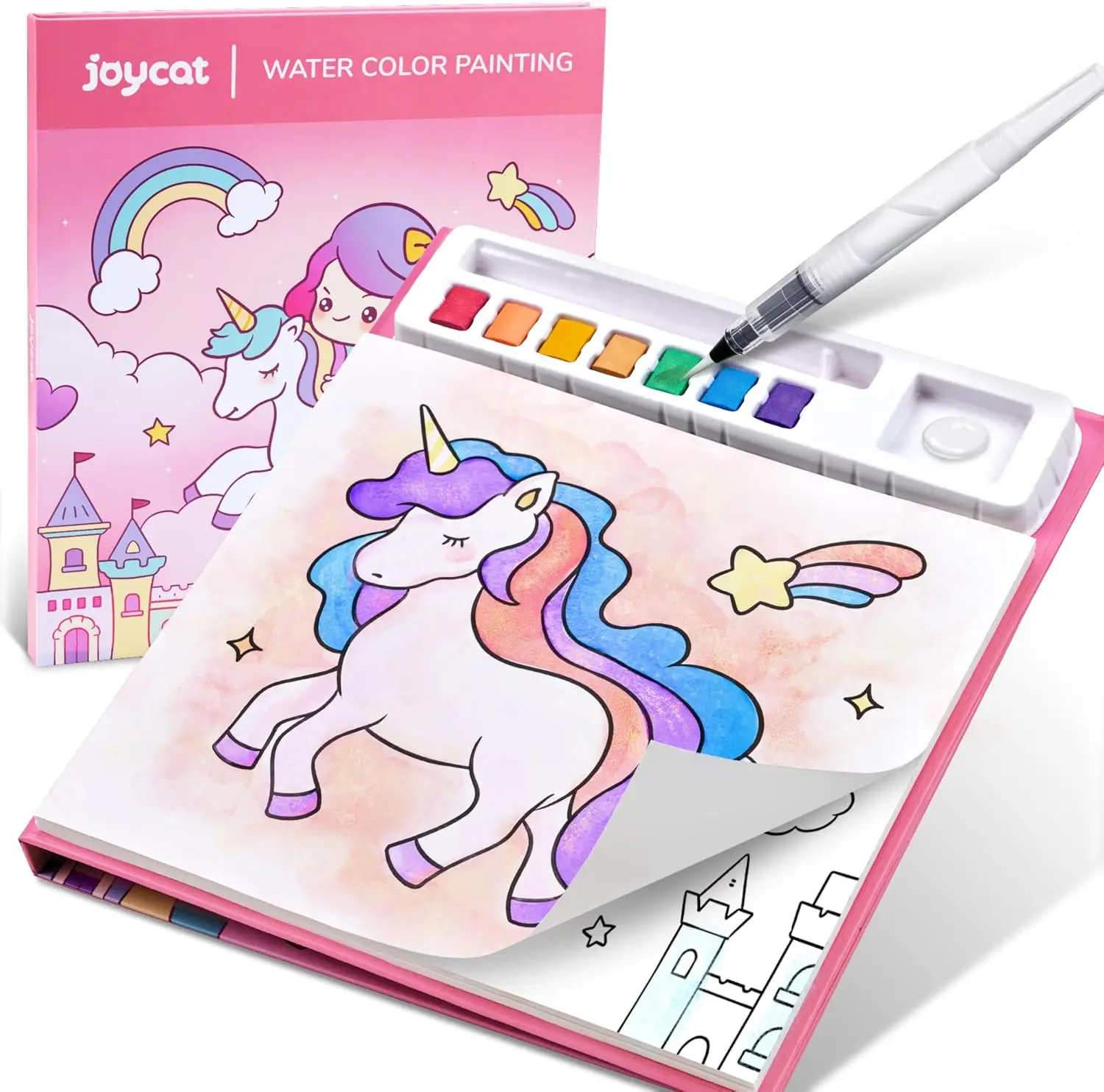 

Mess-Free Water Coloring Book for Kids Ages 3-8, Magical Pony Theme Arts and Crafts Toy Gift