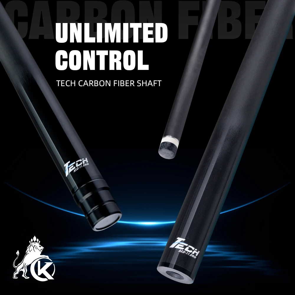 

Вал из углеродного волокна Konllen с шарниром 3/8*8, наконечником 11,8 мм, профессиональный карбоновый вал для кия для бильярда