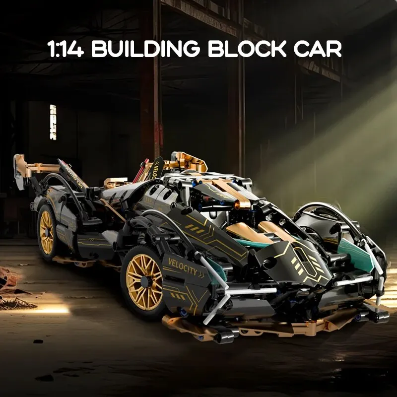 89109 Super Sports Car 900PCS Building Block Kit,Cars 1:14 Model MOC Construction Christmas Xmas Toys for Boys Adults