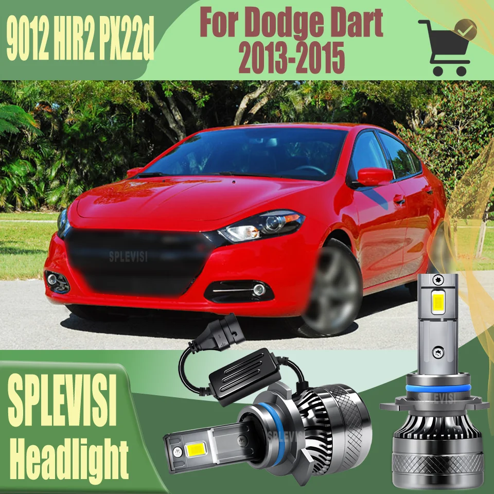 

2Pcs 20000LM LED Headlight Car Bulbs Lamp Plug and Play Night Vision Safe Driving Beam Stability For Dodge Dart 2013 2014 2015