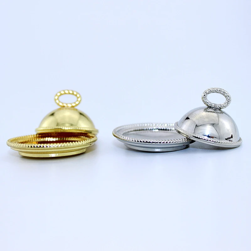 Miniature Toy Model Scene Doll House Accessories Mini Western Steak Cover Iron Plate Lid Delivery Tray