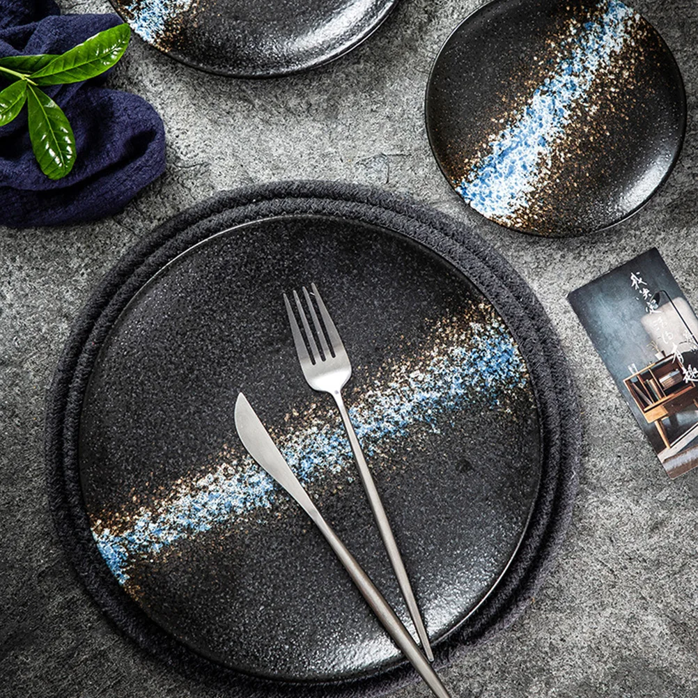 

1Pcs Sushi Platter Safe Ceramic Round Plate Suitable for Dinner Dessert Salad Pasta Dessert Tray Japanese Platter