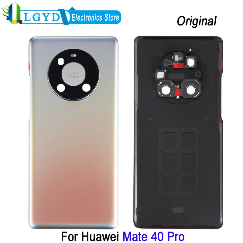 Rear Cover For Huawei Mate 40 Pro Phone Battery Back Cover with Camera Lens Replacement Part with Logo