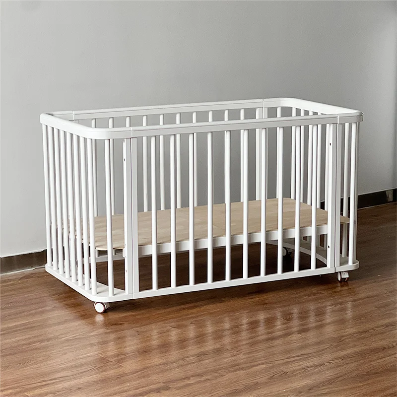 Multifunction Sleeping Rails 4 in 1 Wood Newborn Girl Baby Cot  Bed Toddlers Beds for Boys