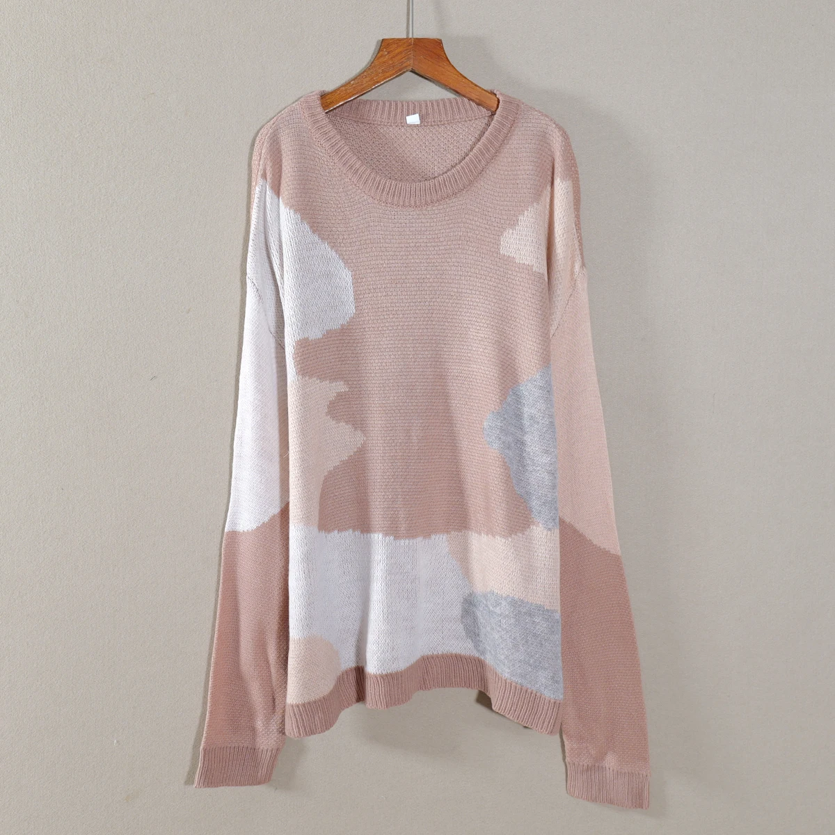 

Spring Autumn Women's Loose Long Sve round Ne Printed Sweater Outerwear Simple Faionable Comfortable Warmth Heating