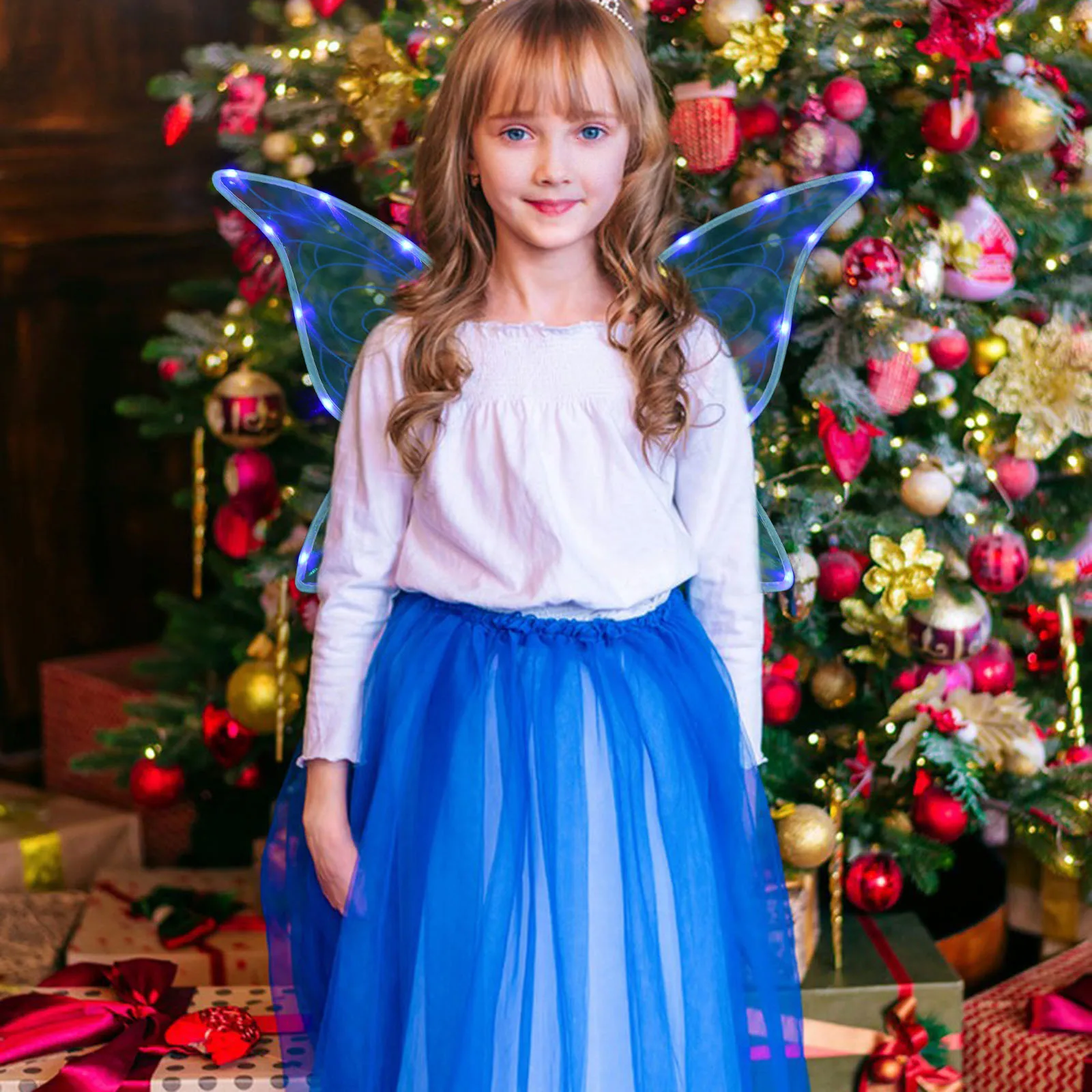 

Luminous Butterfly Wings Fairy Wing Glow In The Dark Lighted Costume Party Prop For Cosplay Festival Stage Performance