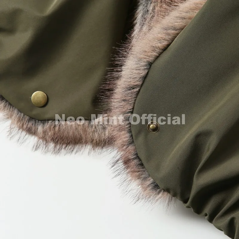 Neo Mint Trendy 2026 Fur Collar Bomber Jacket Women Winter Warm Padded Coat Parkas Luxury Brand Quilted Puffer Jackets Overcoats