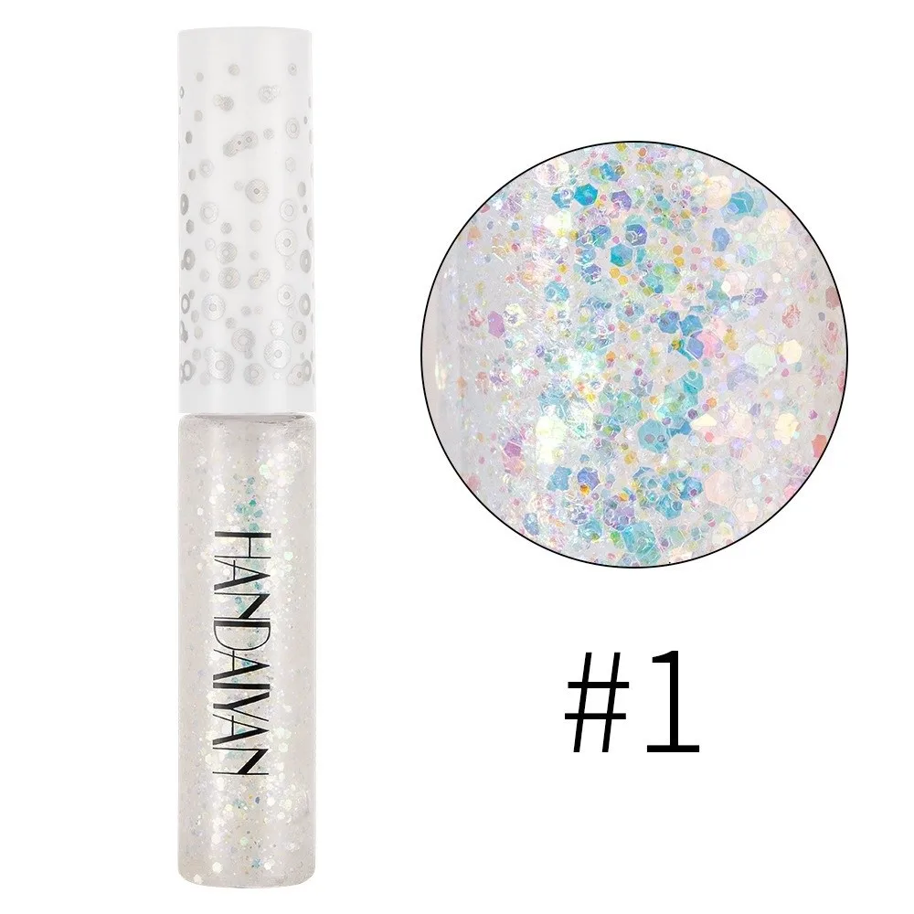 12 Colors Liquid Eyeliner Pearl Shimmer Shiny Pigment Metallic Eyeliner Durable Waterproof Colorful Eyeliner for Party Makeup