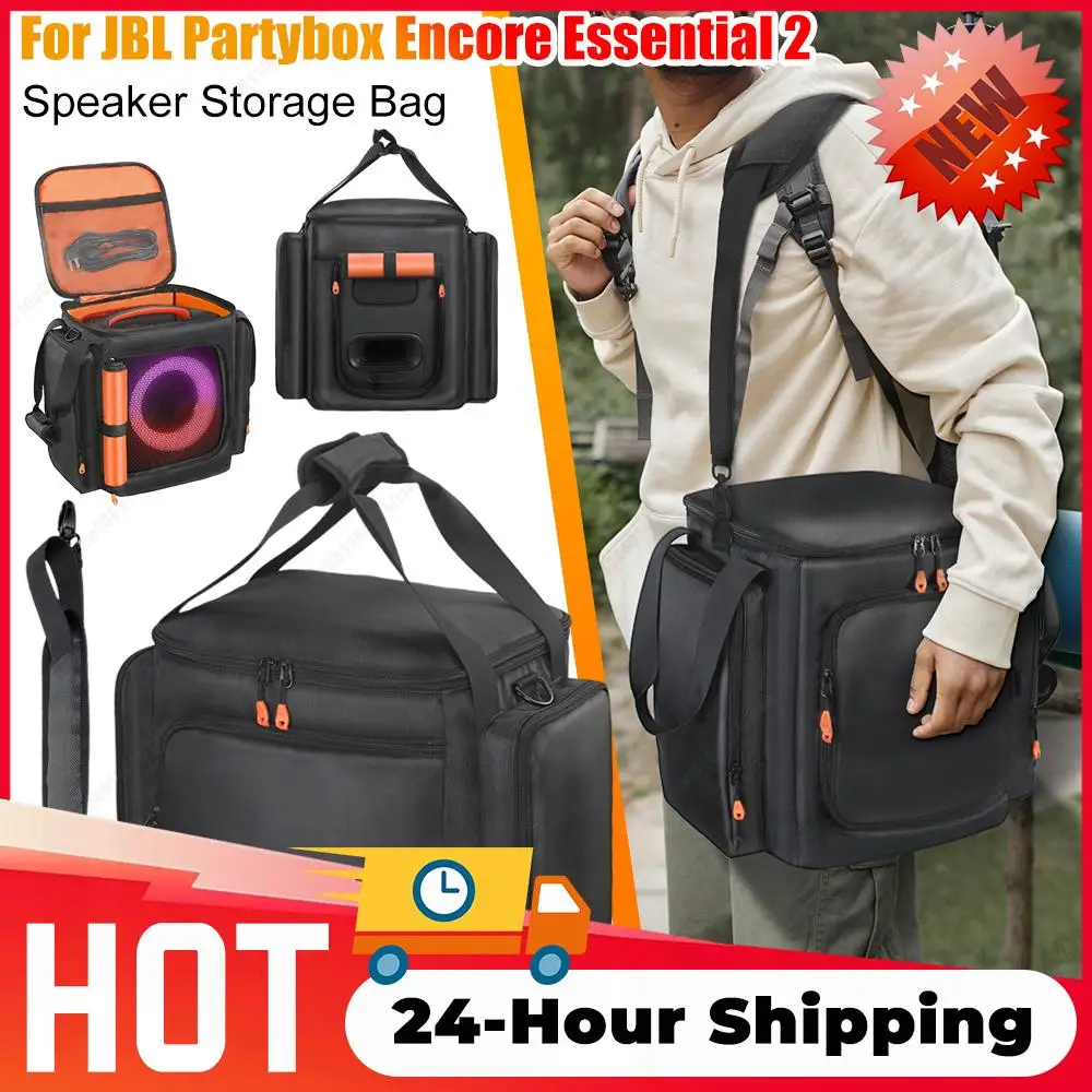 

Storage Bag for JBL Partybox Encore Essential 2 Speaker Adjustable Shoulder Strap &Multifunctional Large-Capacity Organizer Case