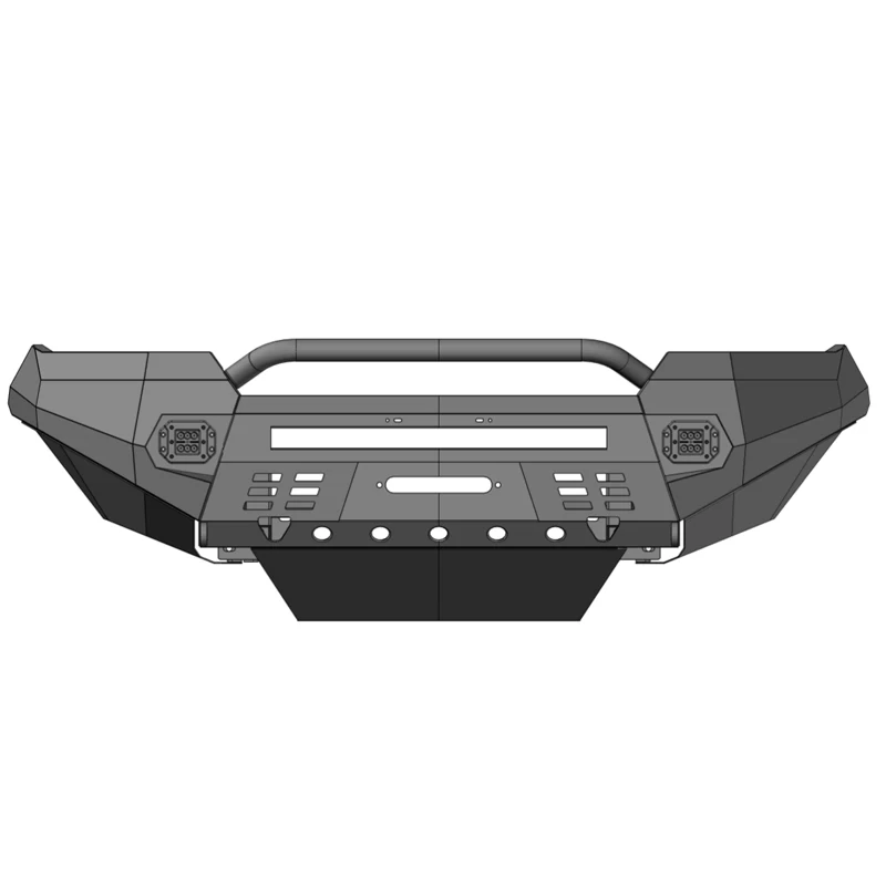 4x4 Bull Bar Guard, for Toyota Hilux Revo 2021, Steel Front Bumper with Fog Light Mount, Winch Cradle, Outback Trail Armor