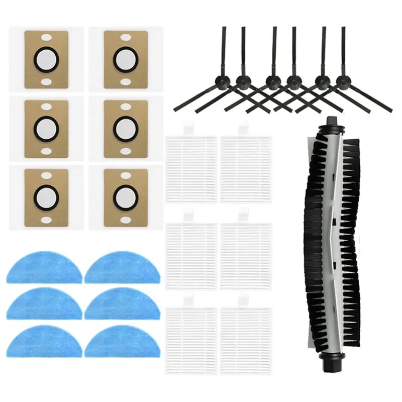 

A07R Vacuum Cleaner Spare Parts- Main Roller Brushes, Side Brushes, Filter, Mop Cloth& Dust Bag(25PCS) For Ilife A30 Pro