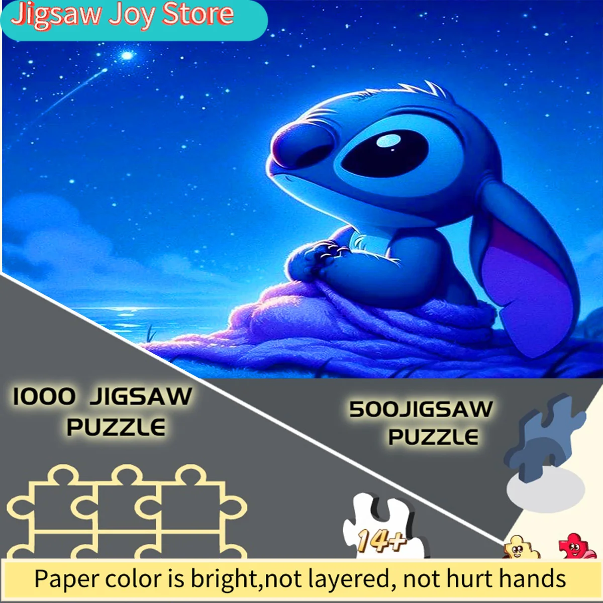

Disney/Disney , Paper Puzzle, DIY Puzzle, Stitch Starry Sky Night Blanket Soft and Cute for Puzzles, Home Leisure Puzzle, Inte