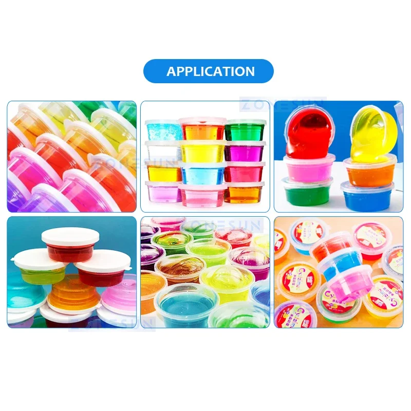 Zonesun Slime Clay Packing Machine Slime Clay Filling and Capping Machine Slime Packing Equipment Clay Extruder ZS-SFC1