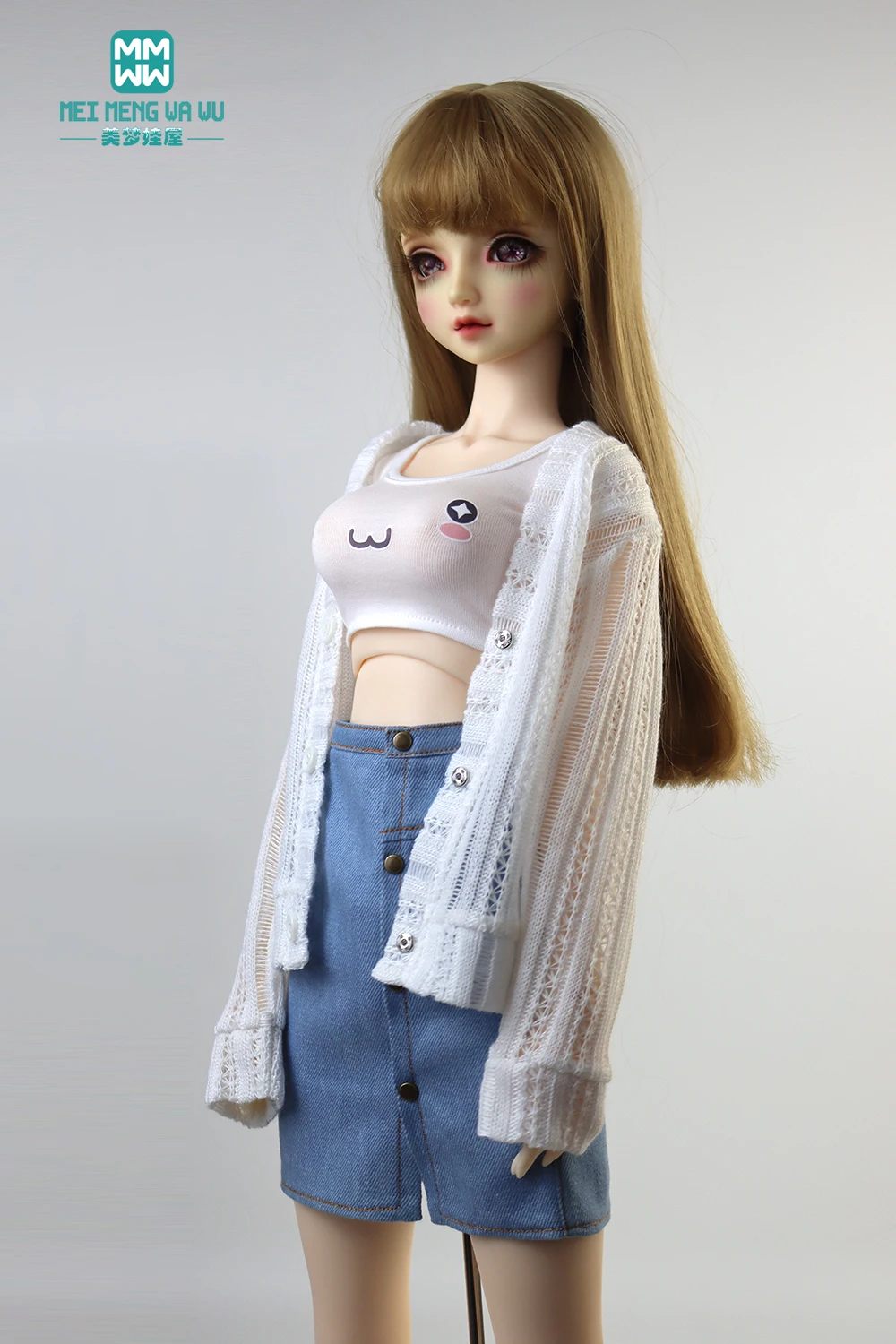 BJD Doll Clothes for 28-60CM 1/3 1/4 1/6 SD DD YOSD Toys Ball Jointed Fashion T-Shirt Doll Accessories Girl Gift