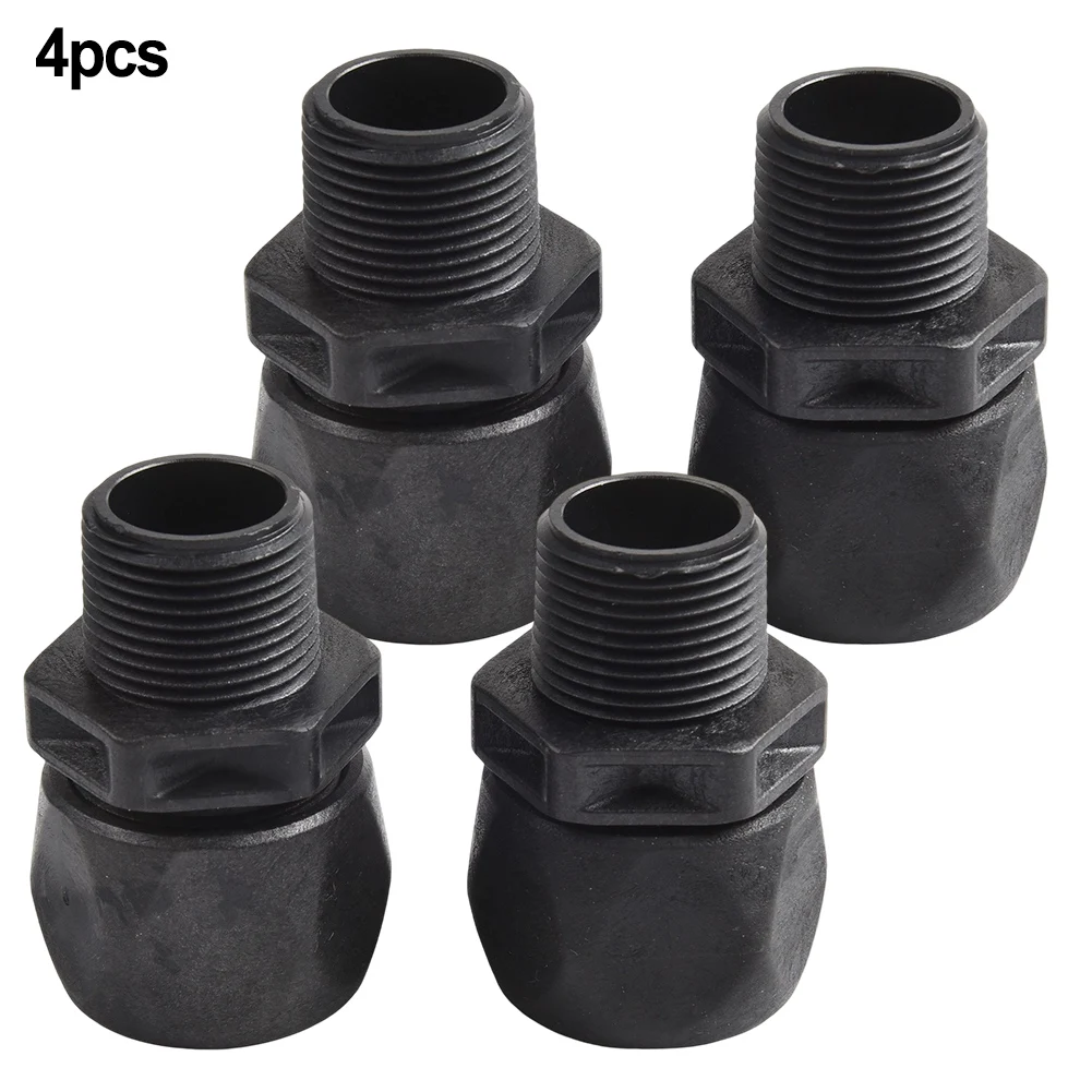 4 Pack R0621000 Quick Connect Fitting Black Plastic Single Softube Adapter For 0.75 Inch For For Polaris Hose Pool Cleaner Parts