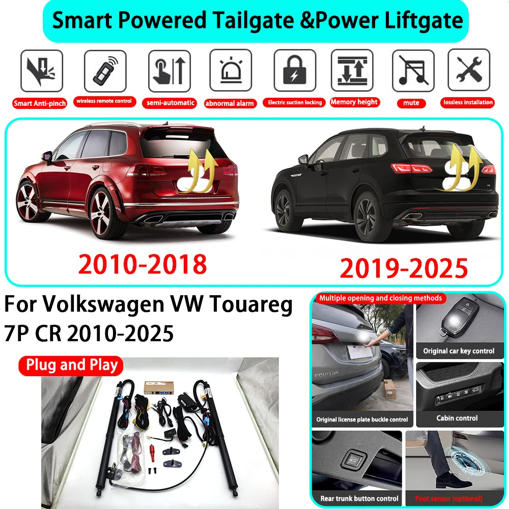 for Volkswagen VW Touareg 7P CR 2010-2025 OEM Smart Automatic Powered Tailgate Electric Power Tailgate Lift Kit Key Close