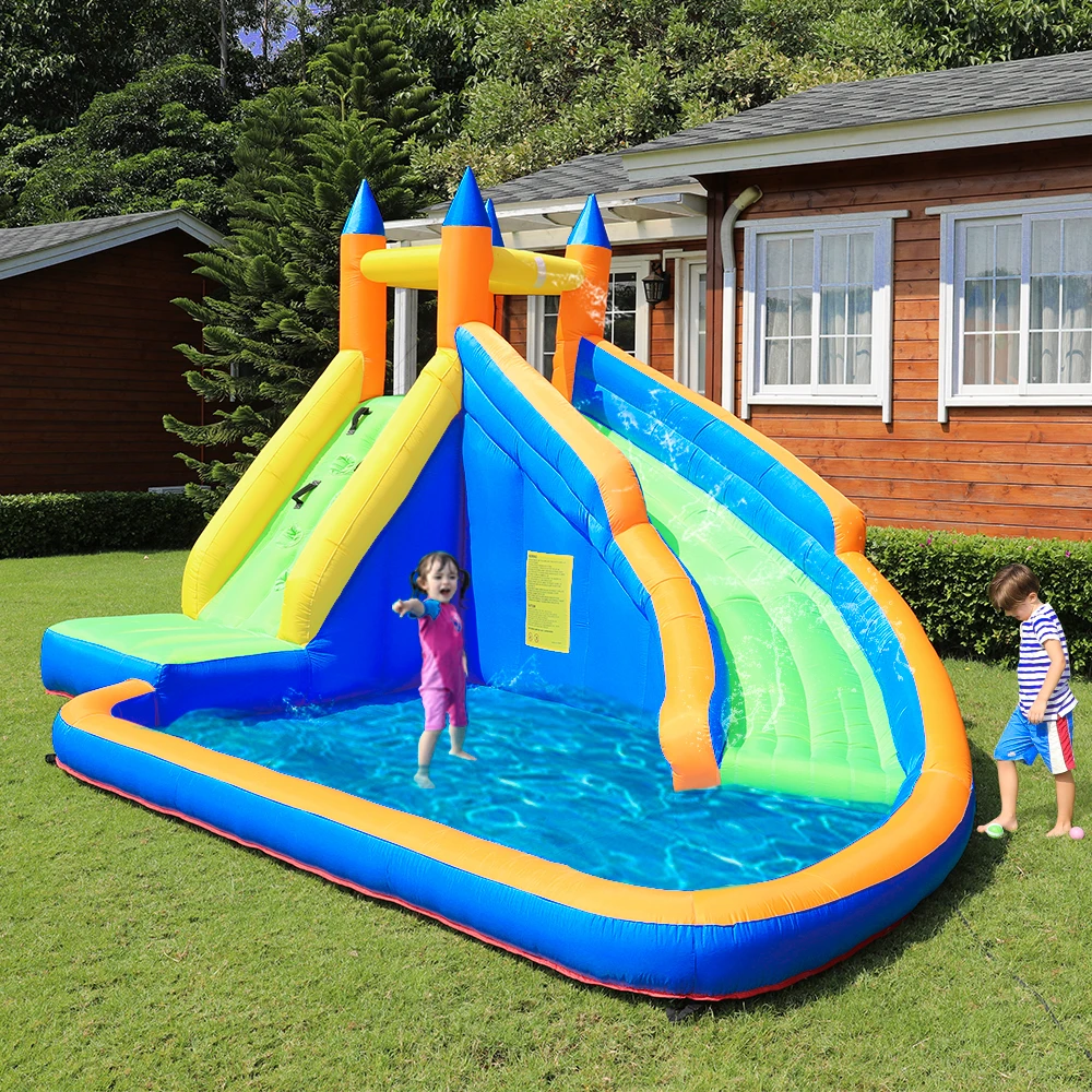 

Outdoor Summer Bouncy Castle Inflatable Castle With Inflatable for Outdoor Used Water Slide Kids Bouncy