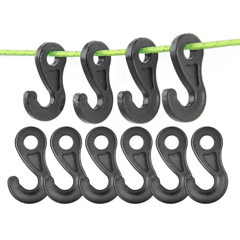 10pcs S-Shape Camping Awning Hooks Clips Racks Tool Awning Clothes Hooks RV Tent Hangers Light Hangers For Caravan Camper