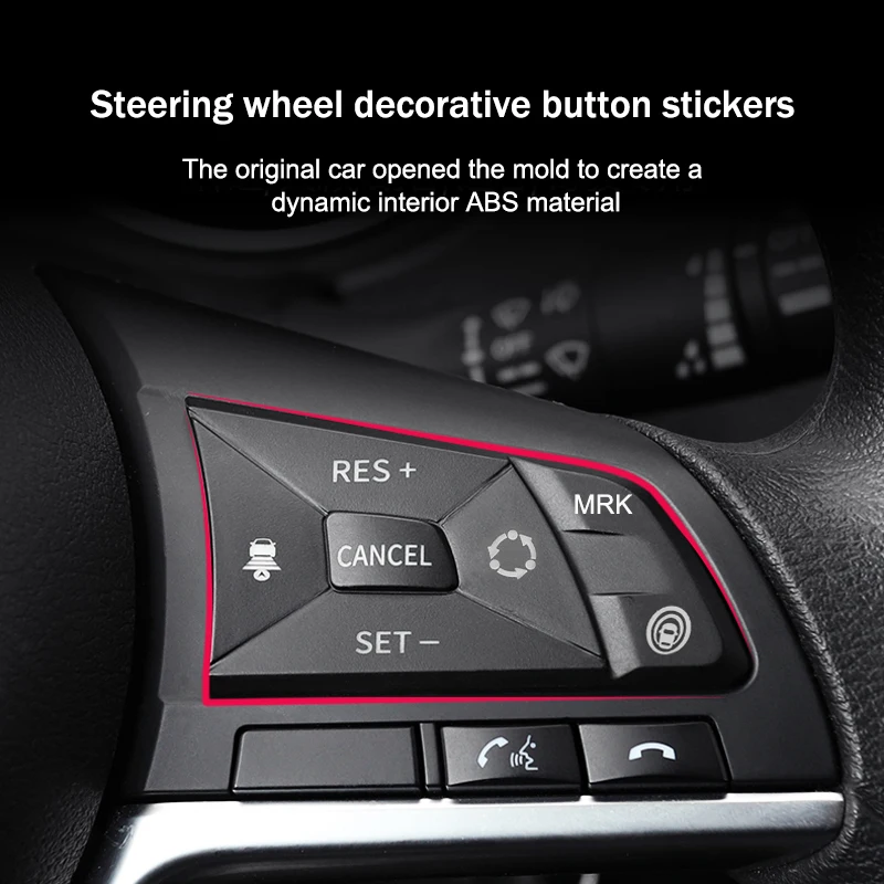 For Nissan Sylphy Teana Qashqai J11 2018 2019 2020 Car Steering Wheel Button Cover Sticker Trims Interior Modified Accessories