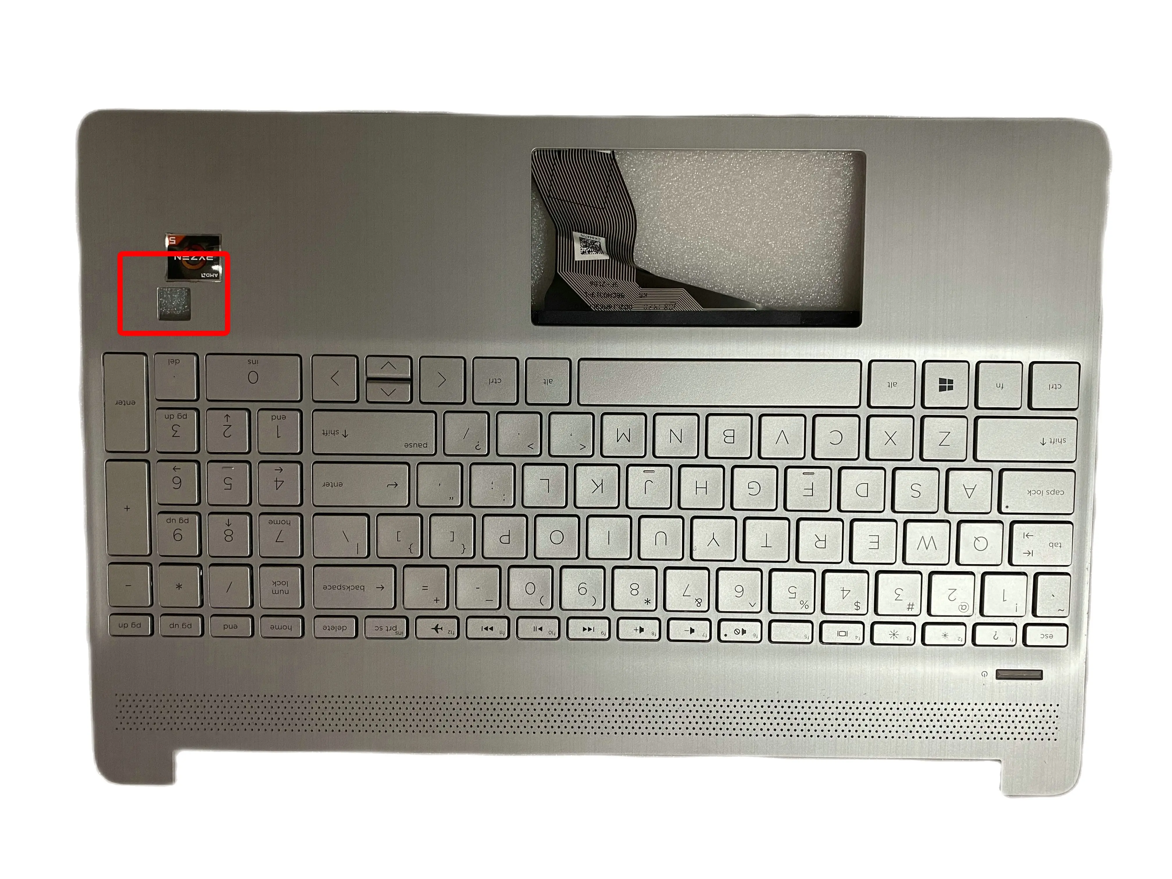 

AVAILABLE BRAND NEW Palmrest UPPER CASE KEYBOARD SILVER FRENCH FOR HP 15-EF 15S-EQ 15S-ER 15S-FR WITH FINGERPRINT HOLE