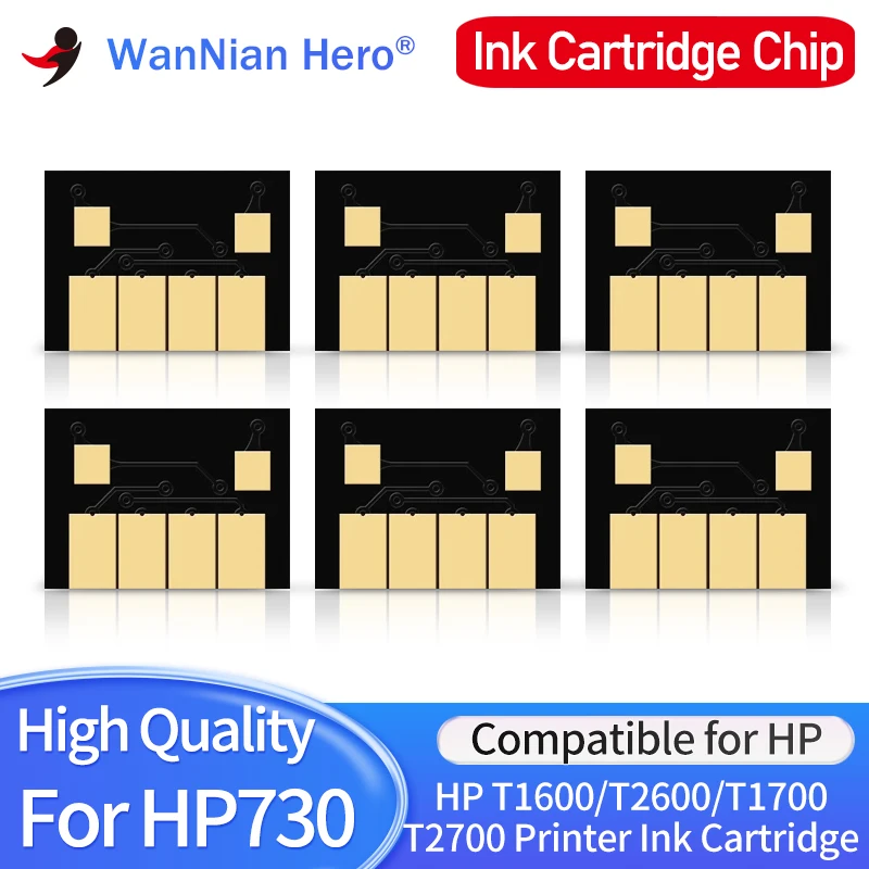 300ML For HP 730 Ink Cartridge Chip New Upgrade HP730 Chip For HP DesignJet T1600 T1600dr T1700 T1700dr T2600 T2600dr Printer