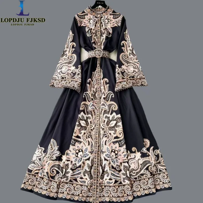 

Элегантное винтажное дворцовое вечернее платье 2025 года, женское длинное вечернее платье с поясом и пуговицами, женская роскошная праздничная одежда