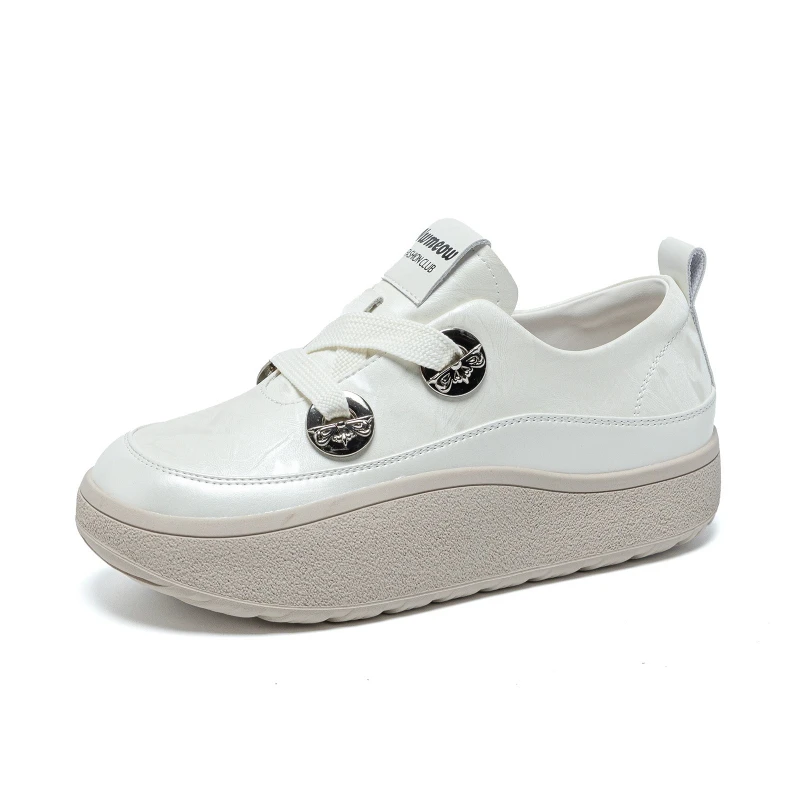 

CICIYANG Chunky Sneakers Women 2026 Spring New Thick Sole Round Toe German Training Shoes Women Plus Size Fashion Female Shoes