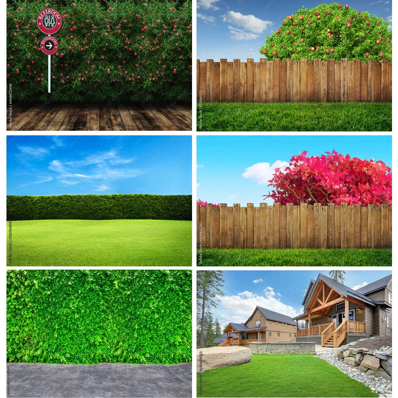 NITREE Landscape Photography Props Green Grass And Blue Sky White Clouds Photo background Studio Props  CDD-08