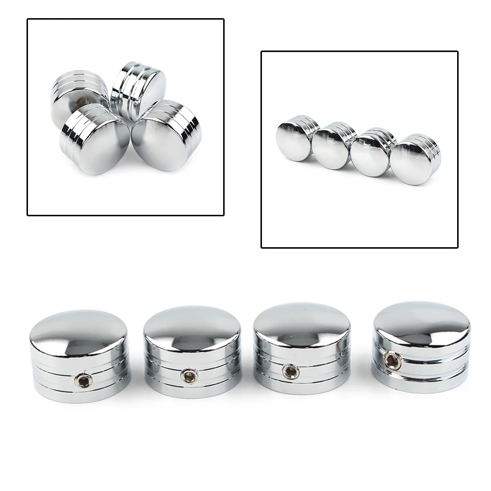 4pcs Chrome Spark Plug Head Bolt Cap Cover Plug for Harley Twin Cam /Sportster 1999-2017& Big Twin 1340 Evo Models 1985-1999