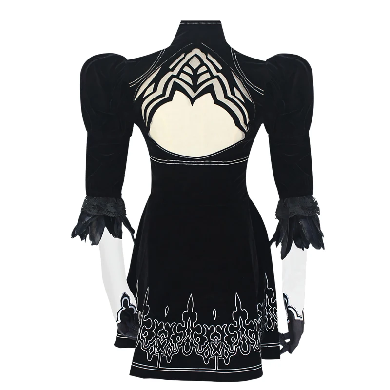 Disfraz de Nier Automata para mujer y hombre, traje sexy de Yorha 2B, juego de rol, vestido elegante para fiesta de Halloween