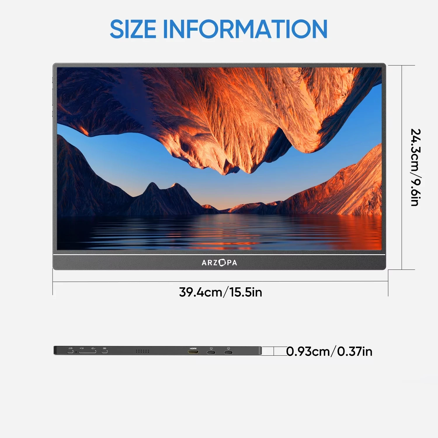 شاشة ARZOPA مقاس 17.3 بوصة 1080P FHD شاشة IPS محمولة شاشة خارجية مع HDMI صغير من النوع C لأجهزة الكمبيوتر المحمول Mac PC Xbox PS Switch #6