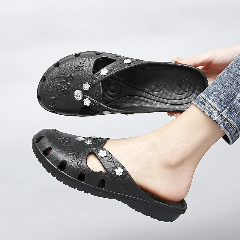 Womens Casual Clogs Breathable Beach Sandals Valentine Slippers Summer Slip On Women Flip Flops Shoes Home Shoes for Women