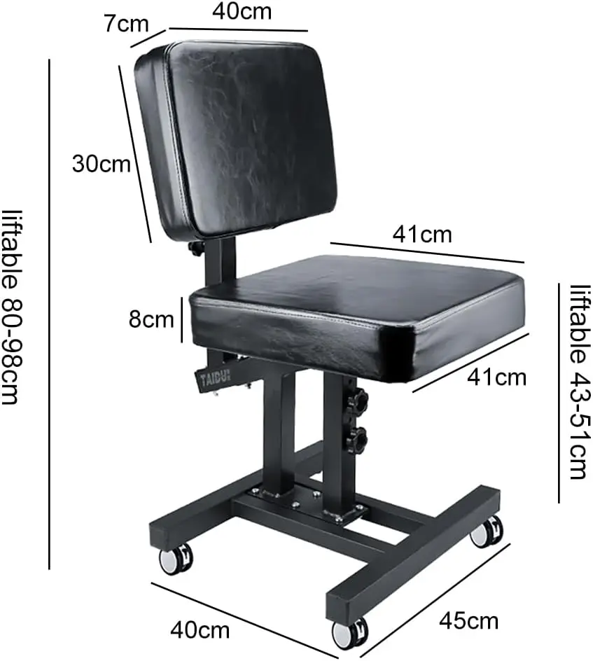 Krzesła do tatuażu, krzesła o wielu zastosowaniach, krzesła do tatuażu z regulowaną wysokością paneli dla artystów tatuażu i również dla
