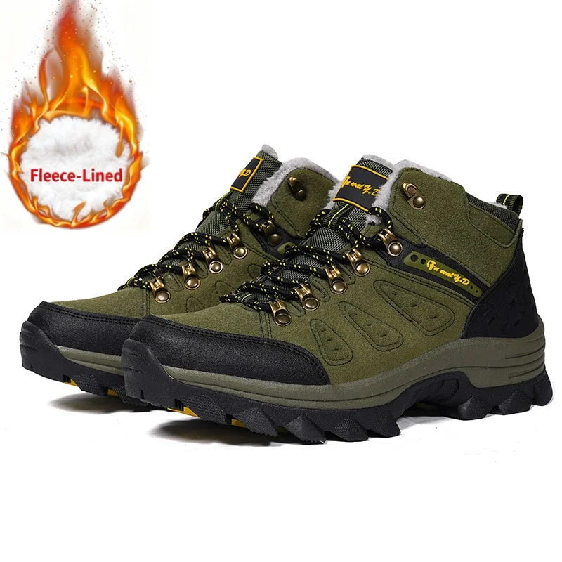 

36-48 size men's winter outdoor warm snow boots, suitable for outdoor activities, mountain climbing and casual camping.