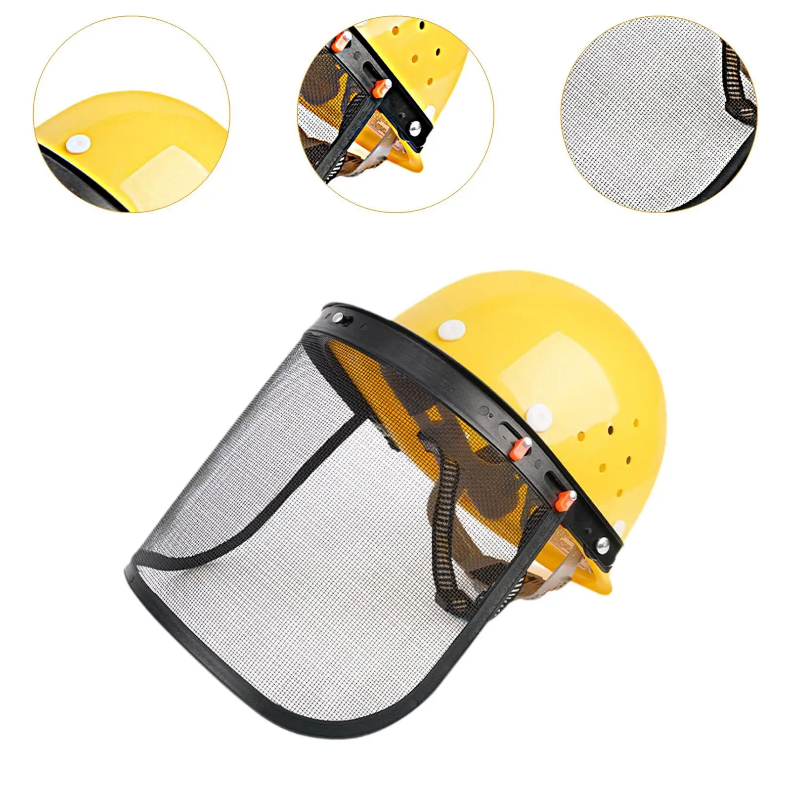 Imagem -05 - Capacete de Motosserra Viseira Facial Capa Protetora de Ervas Daninhas Capacete para Corte de Grama Arborist Florestal Quintal Corte de Árvores de Trabalho