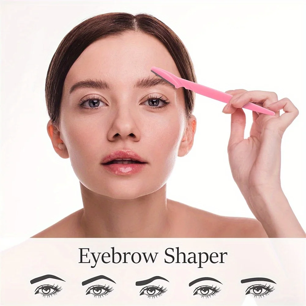 Ensemble de rasoirs à sourcils pour femmes, 21 pièces, épilateur Facial, outil de Dermaplaning avec couvercle de précision, 3 couleurs