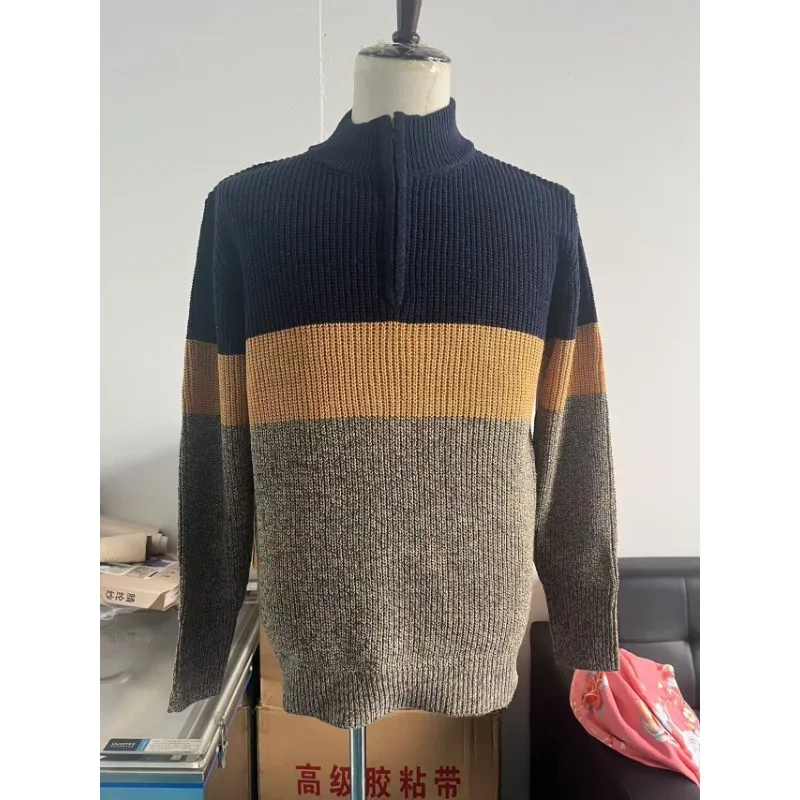 Autunno Inverno Giubbotti Uomo Maglione lavorato a maglia Pullover a maniche lunghe Polo Collo Cerniera Top Abbigliamento casual da uomo Capispalla Design Nuovo