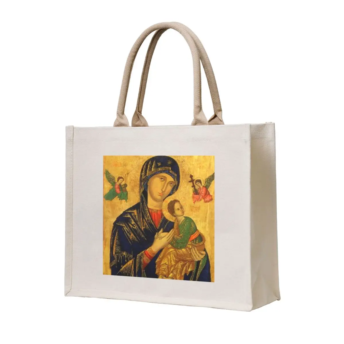 

Our Mother of Perpetual Help Tote Bag shopping bag sac pour femme cute pouch bag Custom