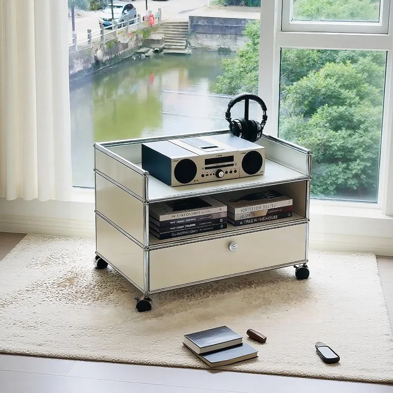 Bedside table antique living room mobile side few stainless steel bedroom bedside table