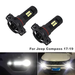 2x CANBus Free 21SMD White 5202 PSX24W LED Daytime Running Light DRL For Jeep Compass 2017 2018 2019