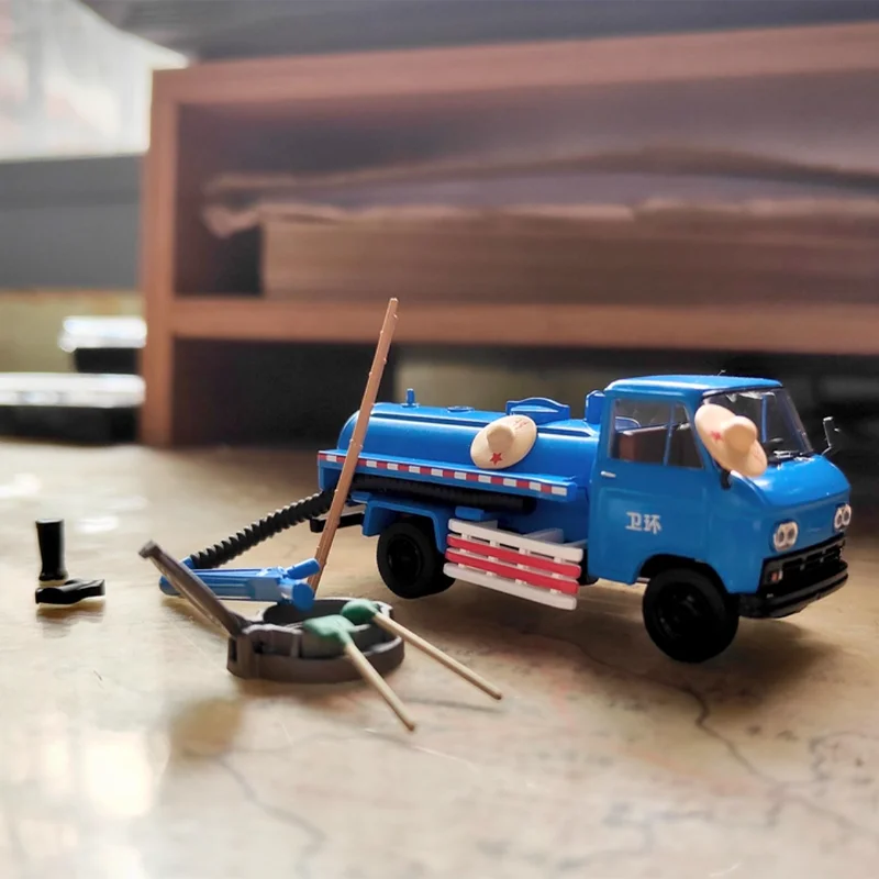 

Tuoyi Alloy Car Toy 1:64 Model Beijing Cleaning Machinery Factory Bq130xf Small Septic Truck Model Car Toy Collection Ornaments