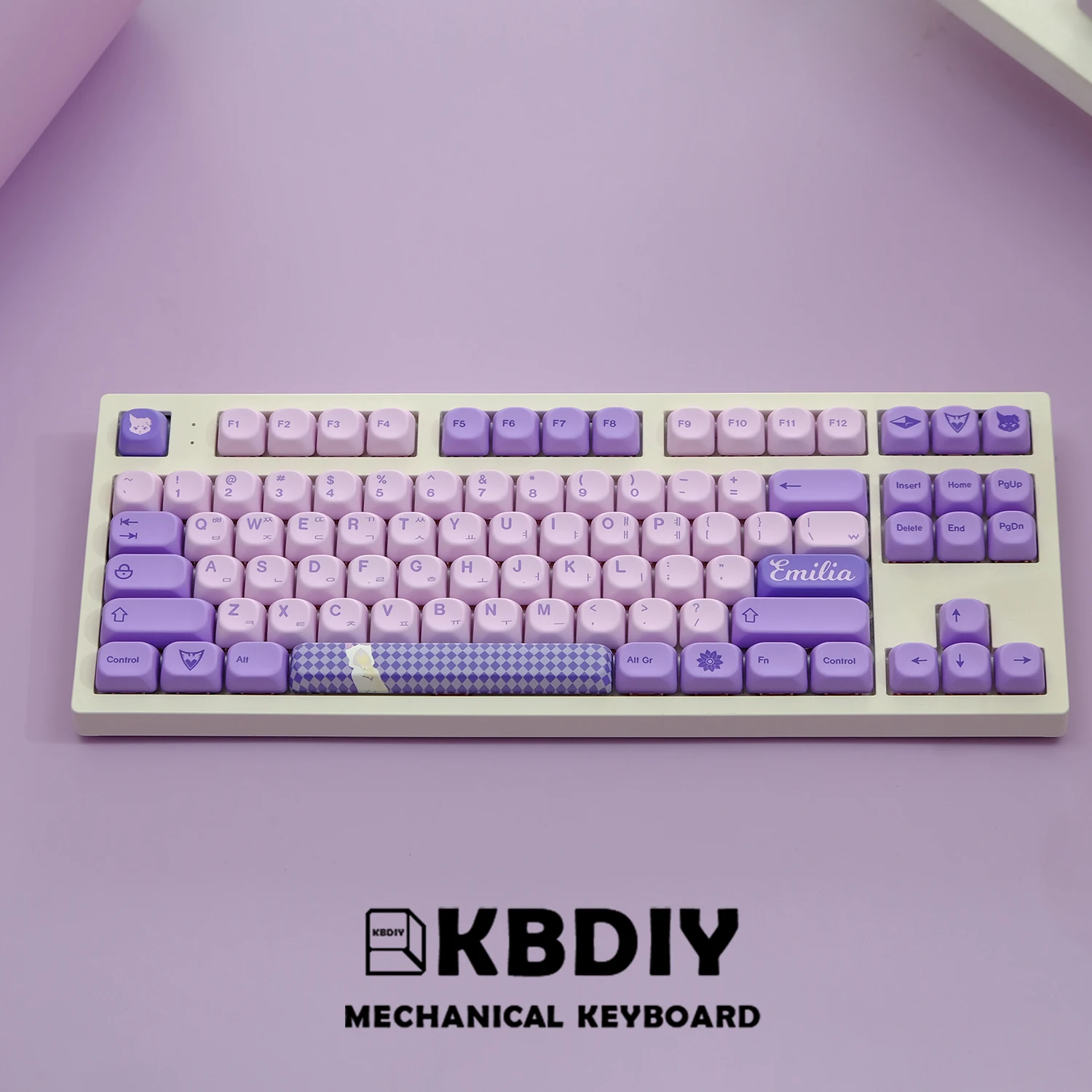 KBDiy 134 Keys/Set KOA Profile GMK Keycap PBT Korean GMK Frost Witch Keycaps for Mechanical Keyboards Caps for GMK67 GMK75 K500