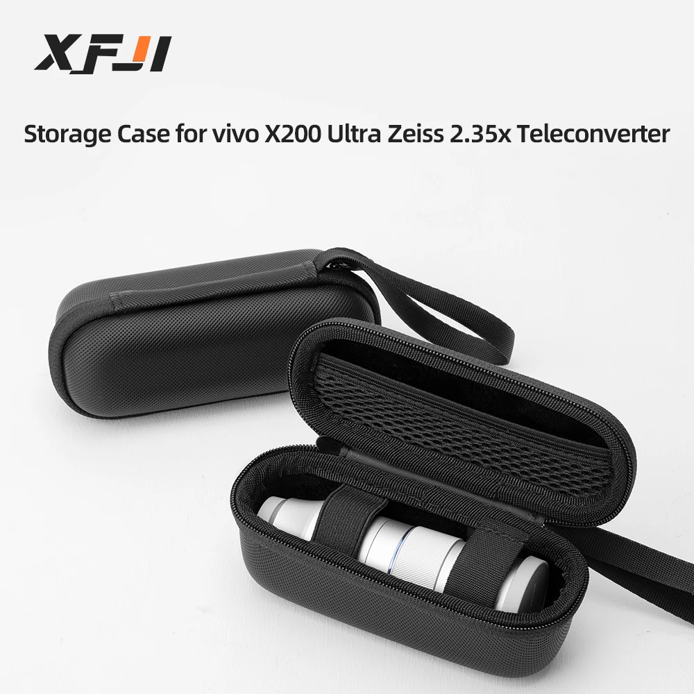 

Портативный кейс XFJI для хранения объективов VIVO X200 Ultra/X300 Pro Zeiss 2.35x/OPPO Hasselblad/X300 Ultra G2 Teleconverter, жесткий чехол-сумка